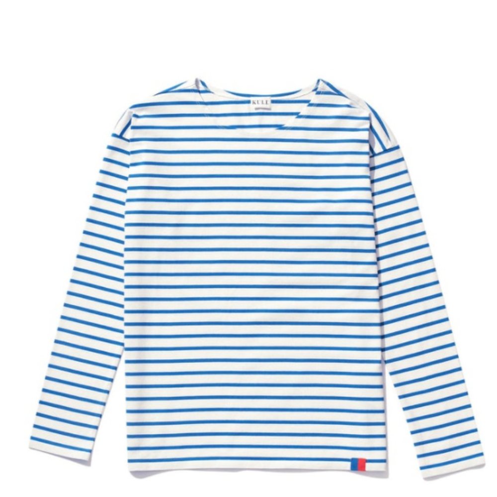 KULE | BLUE AND WHITE STRIPED | LONG SLEEVE SHIRT | SMALL | NWT